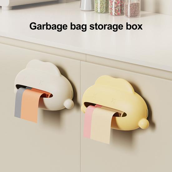 Garbage Bag Storage Box Large Capacity Wide Opening Bathroom Easy Installation Wall Mounted Trash Bag Holder