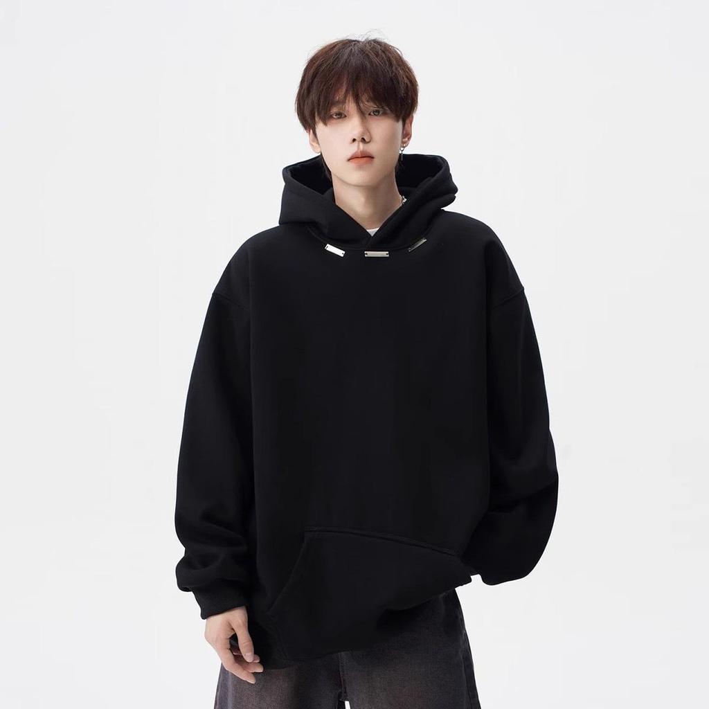 Men's American Heavyweight Casual Hoodie - 2025 Spring/Autumn Loose Fit Sweatshirt