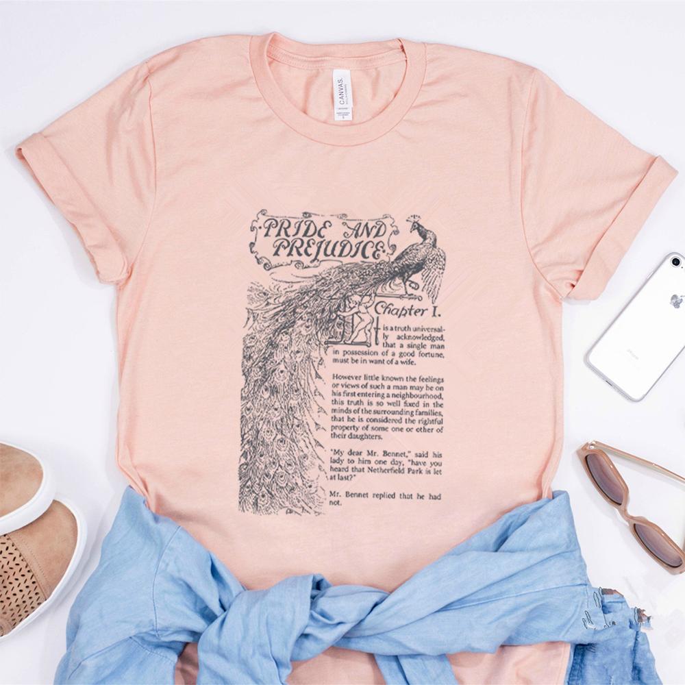 Pride and Prejudice TShirt Jane Austen Shirt Booktok Bookish Merch Mr Darcy Pemberley Reading Shirts Bookish Short Sleeves Top