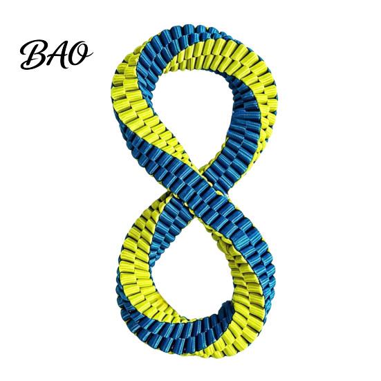Interactive Tug Toys for Dogs Dog Dental Toy, Textured Woven Nylon Chew Teeth Cleaning Durable Fetch Round or Figure 8 Design, Washable Toy