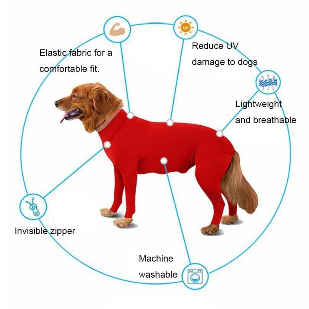 Wygodny kombinezon dla psa Jednokolorowy Duże psy Kombinezon Odporny na wypadanie sierści
