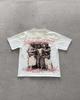 2026 American Retro Letter Print Oversized T Shirt Y2K Streetwear Hip Hop Crew Neck Loose Casual Harajuku Fashion Street Goth Top