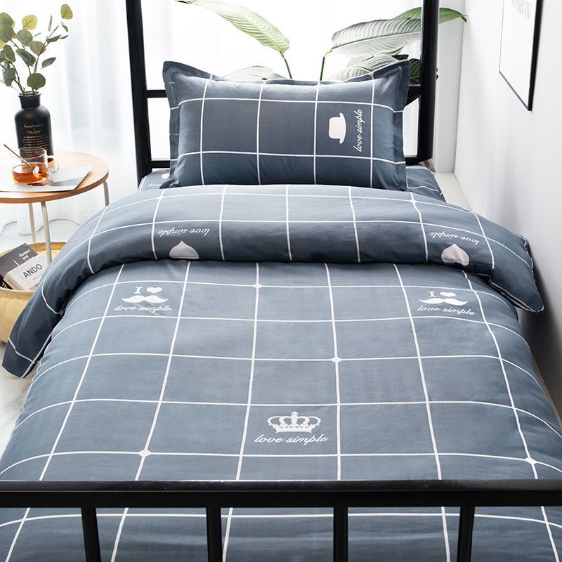 

Студенческое общежитие двухъярусная кровать комплект из трех предметов спальня односпальная кровать принадлежности простыня пододеяльник одеяло комплект из четырех предметов Quilt cover 150 only * 200 Mr. YS-beard