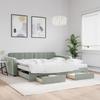 VidaXL Daybed and Trundle and Drawers Light Grey 100x200 Cm Velvet 3197008
