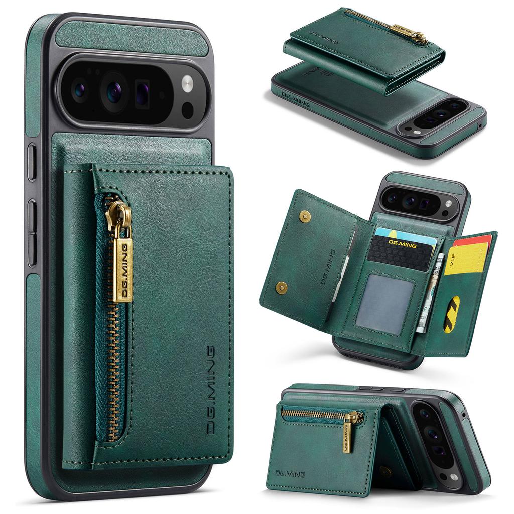 DG.MING M5 Series For Google Pixel 10 Pro XL Case Detachable Magnetic Leather Phone Cover with Card Slots