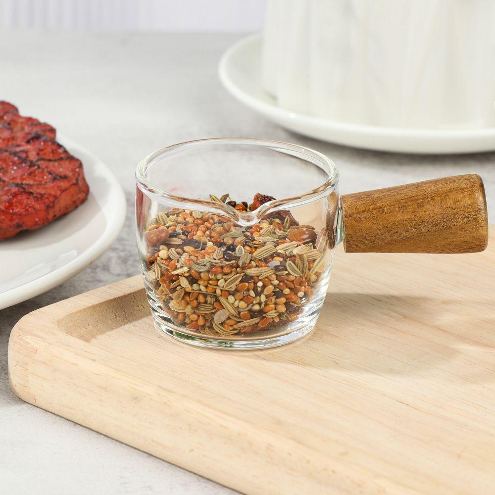Wooden Small Milk Tank With Handle Milk Cup Cup Coffee Cup Glass