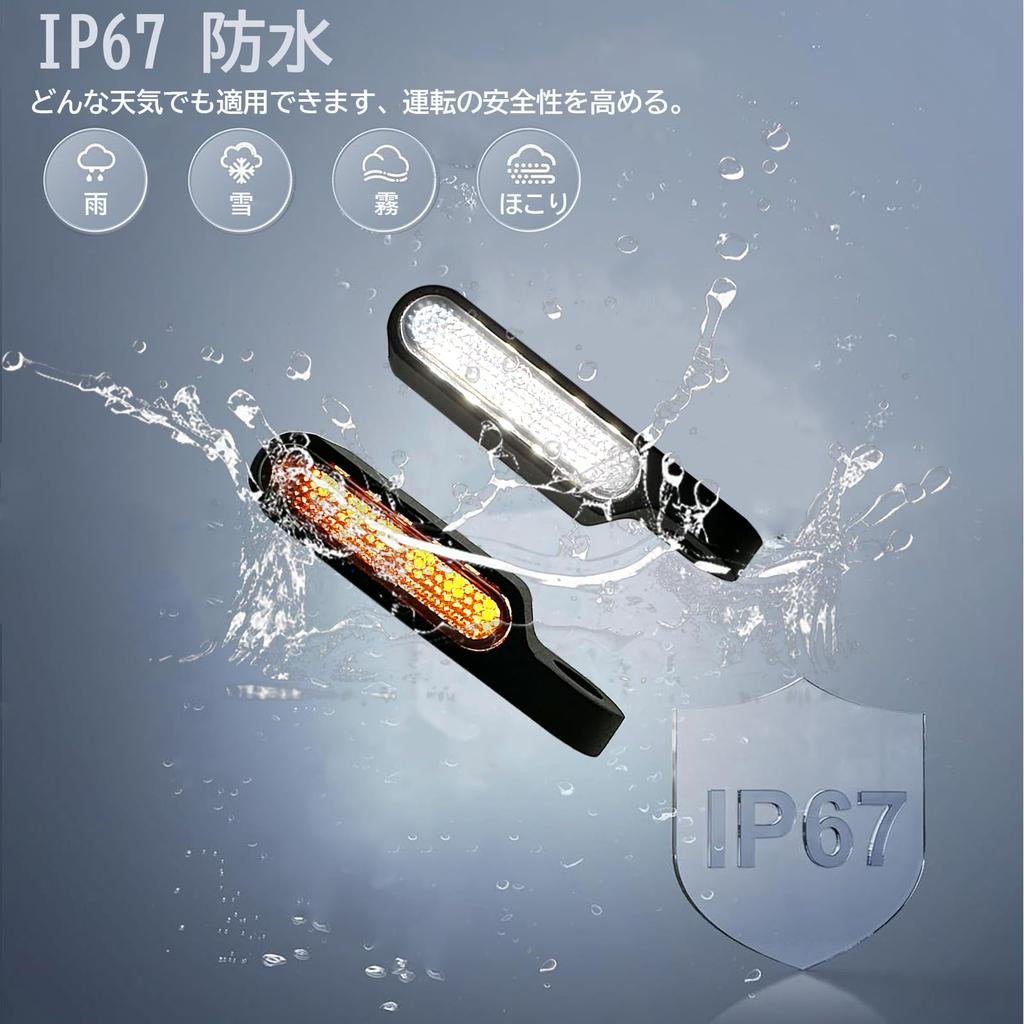 KSHOSIYOK LED Turn Signals for Mini Universal Position Light Motorcycles, Handlebar, Flowing, Sequential, Ultra-Small, Micro, E-Mark, Waterproof, M8,