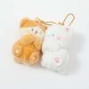 2pcs/set Magnetic Plush Animal Key Buckle Panda Cartoon Couple Pendants Fruit Bag Charm  Friends