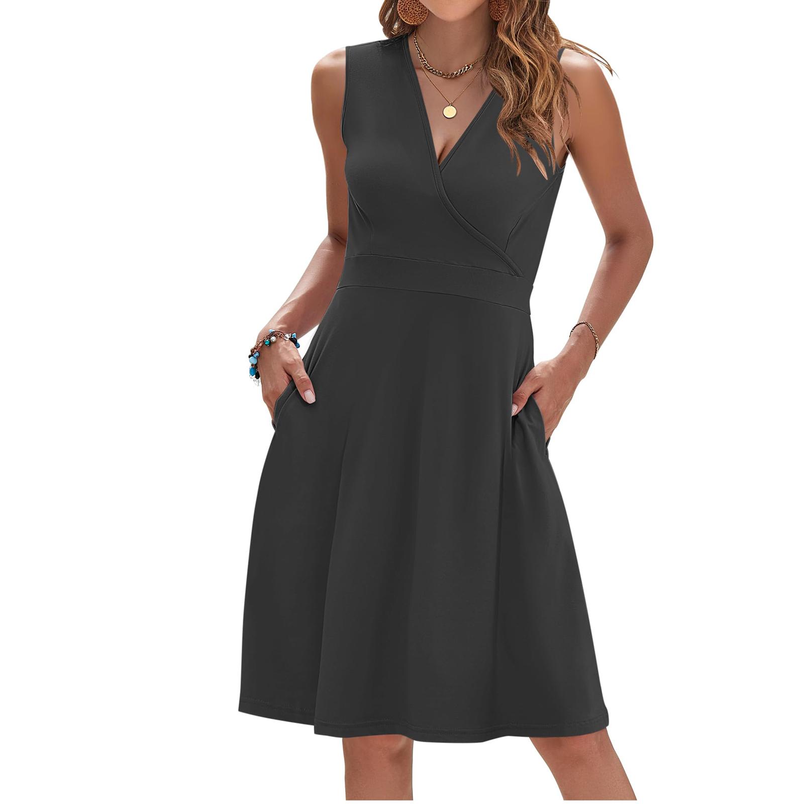 

Women s Fashionable Loose-Fit -Color Casual Dress XL