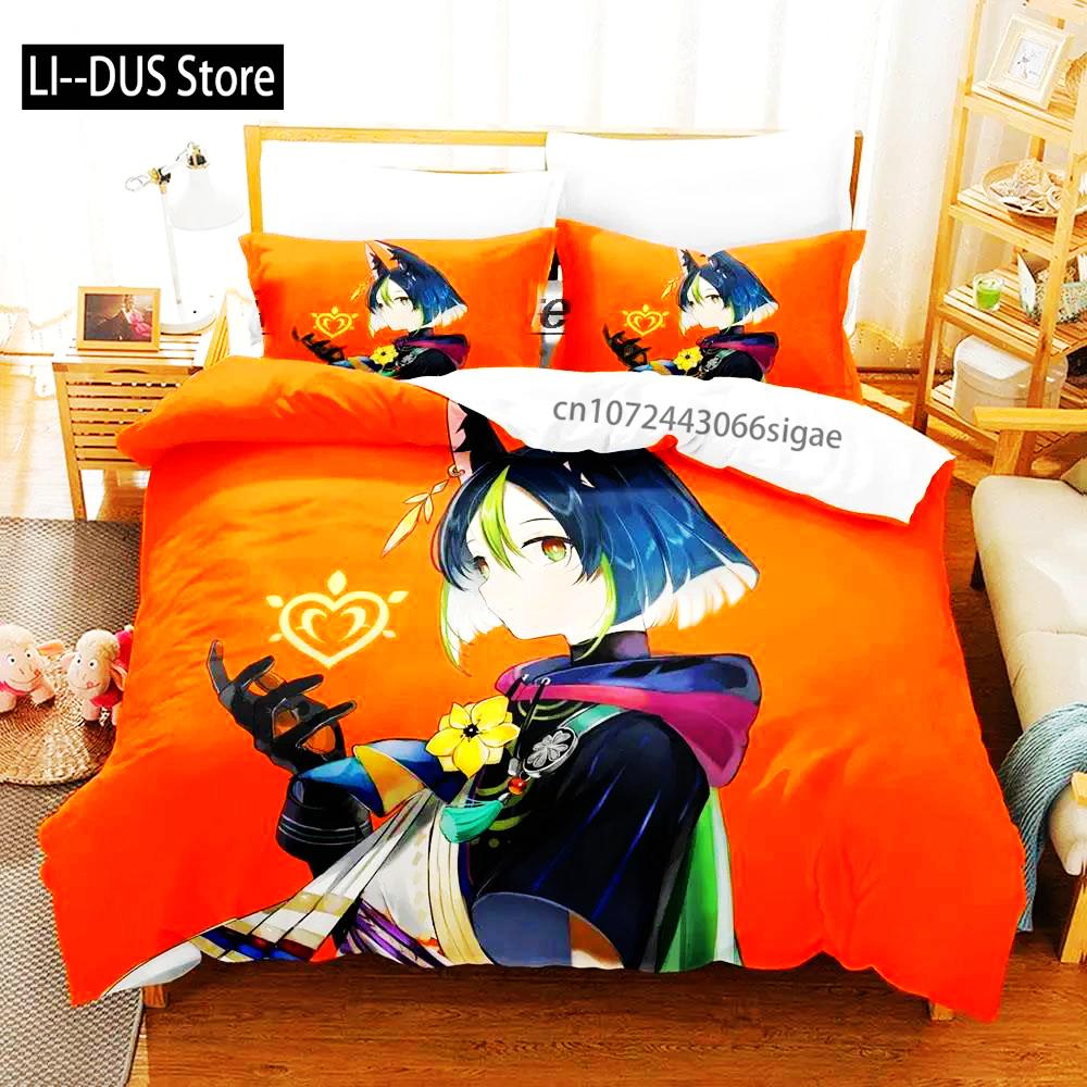 Capa de Edredom Kawaii Genshin Impact Tighnari Para Quarto de Meninos Tamanho Solteiro Twin Full Queen King 2025 Capa de Colcha Fronha