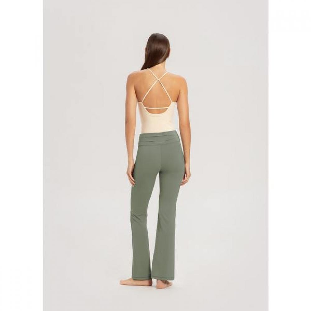 Budhi Mudra Shirring Flare Pants Sea Spray