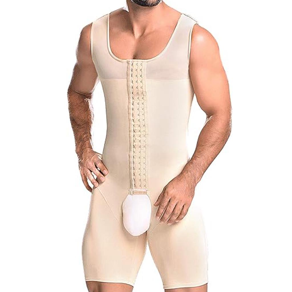 Men Shapewear Tummy Control Bodysuit Full Body Shaper Fajas Compression Shirts Shorts Slim Belly Corset Sleeveless Undershirts Jumpsuit