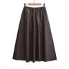 Fashion Style 2024 Autumn New Arrival Women's Easiest for Match Fashion Elegant Poly Urethane Leather Mid Length Long Length Skirt 5308838