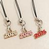 2026 Year Lanyard, Retro-Style Multi-Color Phone Charm, Portable Anti-Loss Lanyard, New Year Commemorative Decorative Item