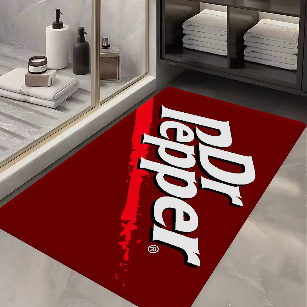 D-Dr Peppers Logo Kitchen Mat Nordic Style Bedroom Living Room Doormat Home Balcony Anti-Slip Welcome Rug