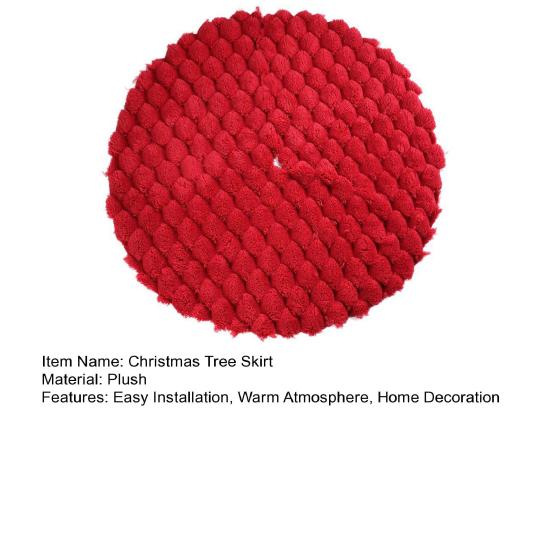 Christmas Tree Skirts Round Plush Xmas Trees Base Cover Carpet Mat Ornaments for Home