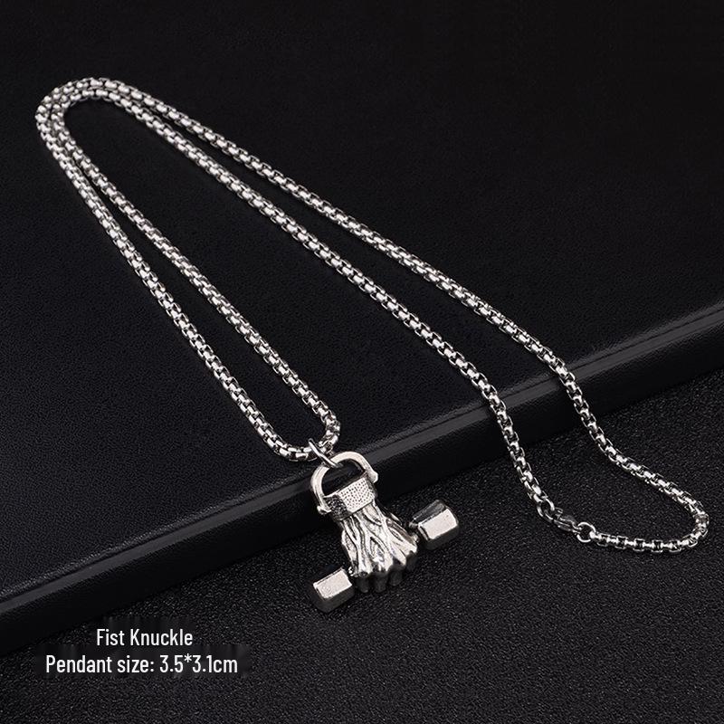 Trendy Six-Pointed Star Pendant Titanium Steel Necklace for Men & Women - Hip Hop Style Sweater Chain Jewelry.