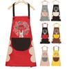 Wipeable Waterproof Oil-Proof Cartoon Wreath Rabbit Kitchen Nail Shop Apron
