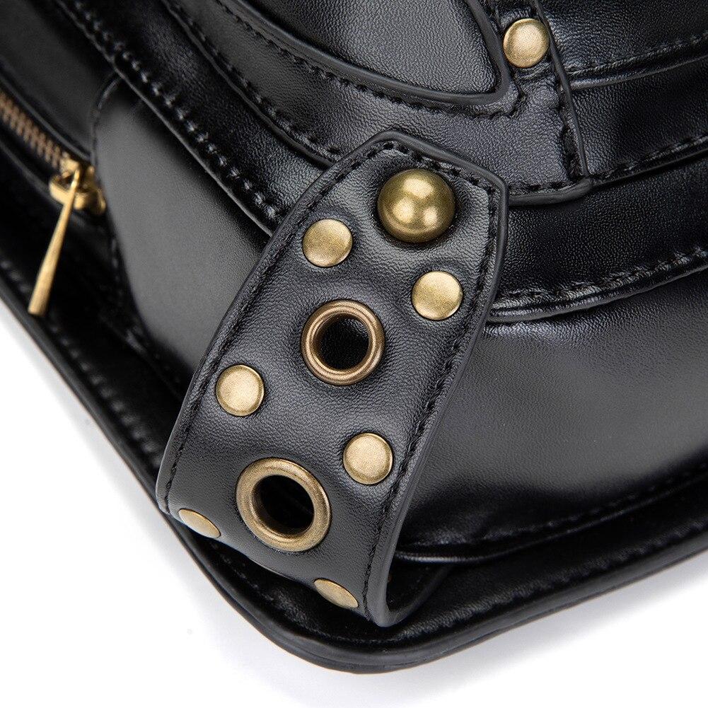 Johnature Dámská dámská taška do pasu Retro Locomotive Steampunk Style Vysoce kvalitní Pu Leather Multifunkční malé tašky přes rameno