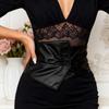 Cloth Wide Cummerbunds Button Western Cowboy Belt Gothic Wide Belt  Dress