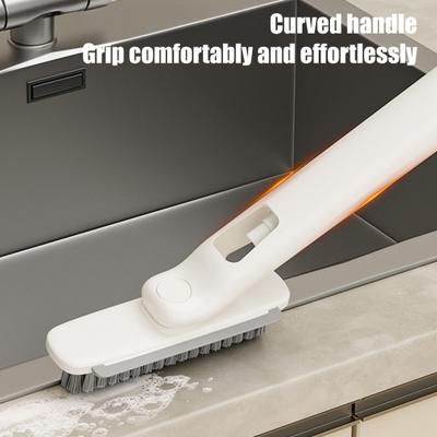 Cleaning Brush with Spray Function V-Shaped Bristles 360 Degree Rotating Brush Head 3-in-1 Design Spray Scrubber