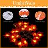 10 LED Ahornblatt Lichterkette zur Verschönerung der Innendekoration mit sanfter warmer Beleuchtung