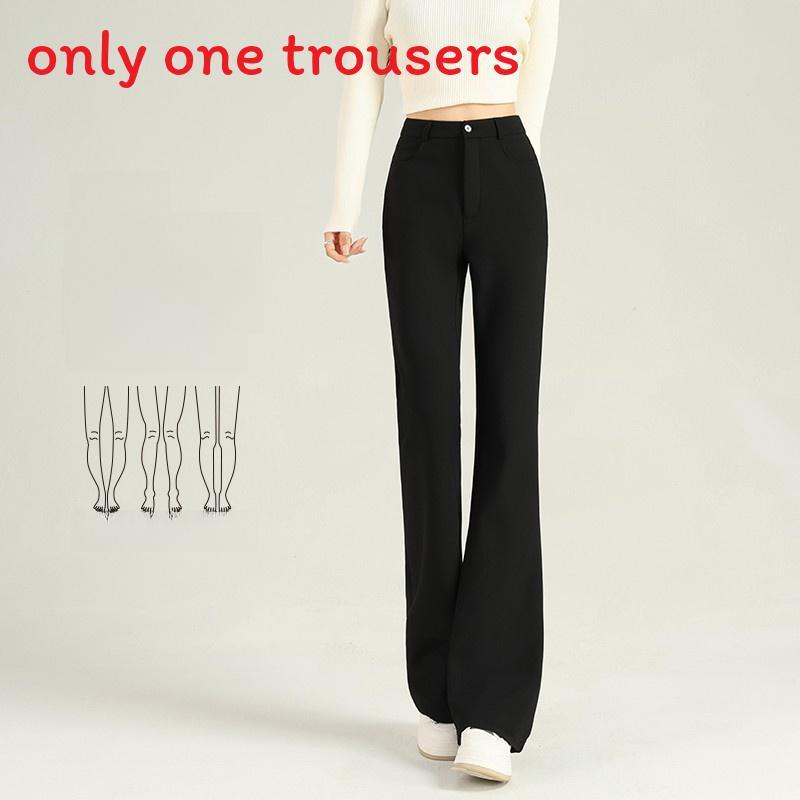 Micro Flared Pants For Women With High Waist And Fleece Lining For Autumn Casual Wear