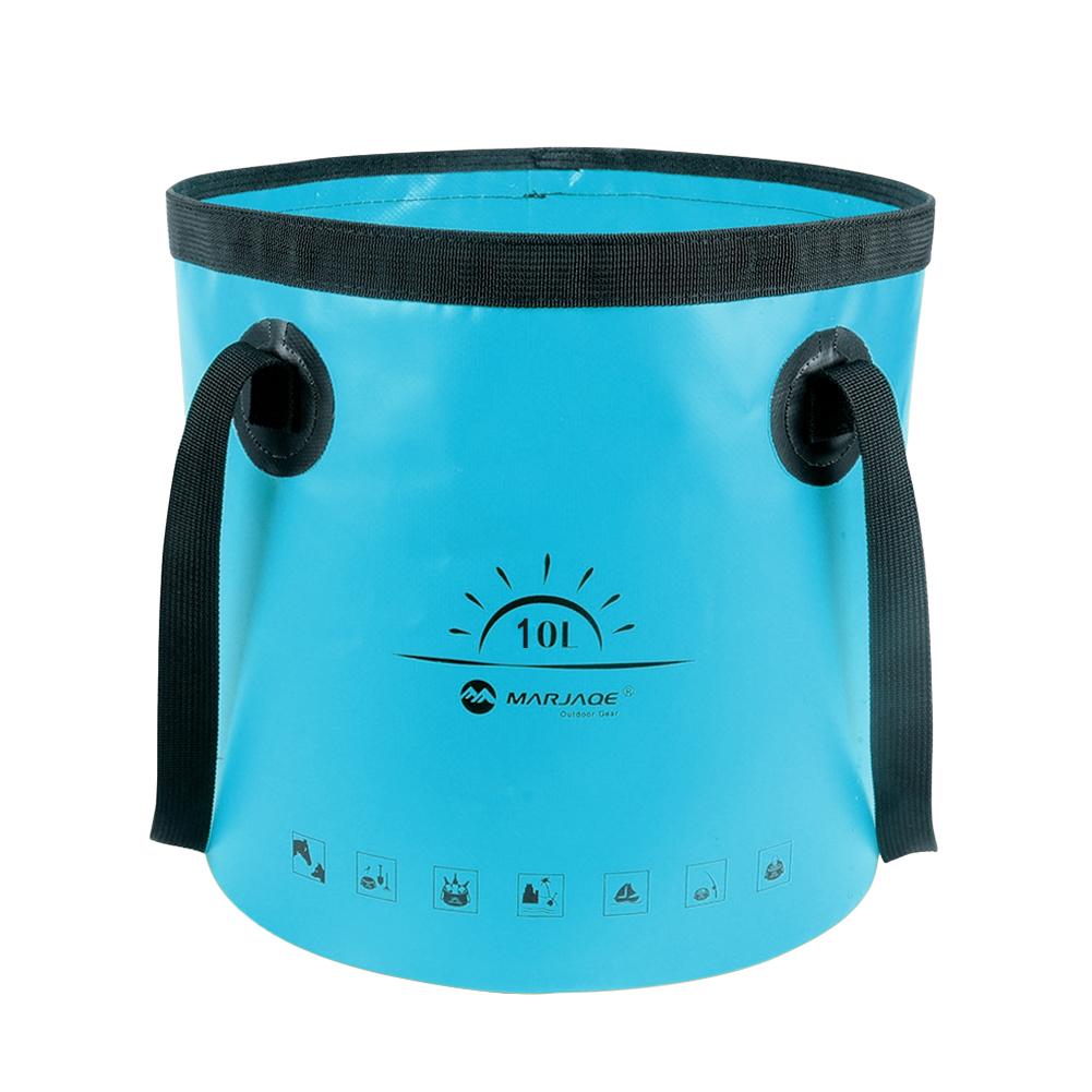 10L Portable Bucket Waterproof Fishing Folding Bucket Multifunction Camping Bucket Bag Lightweight for Outdoor Camping