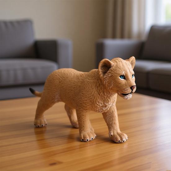 Miniatur Löwenmodell Realistische Wildtier-Figur für Jungen und Mädchen Lernspielzeug Haus Bücherregal Schreibtisch Dekoration Schmuckstück