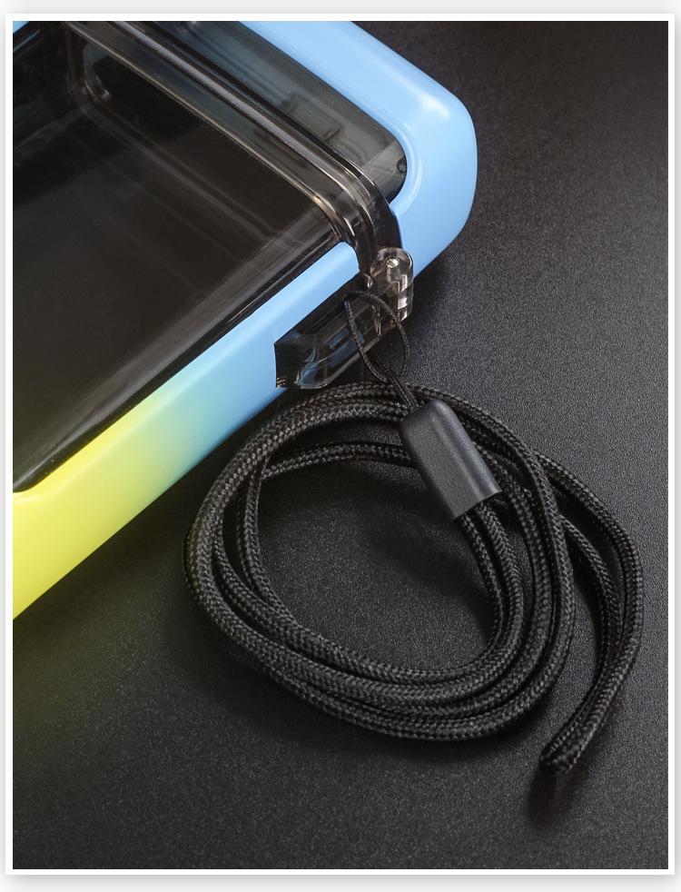 Waterproof Transparent Cigarette Case with Lanyard - Fits 20 Regular Cigarettes, Stylish Storage for Men and Women.