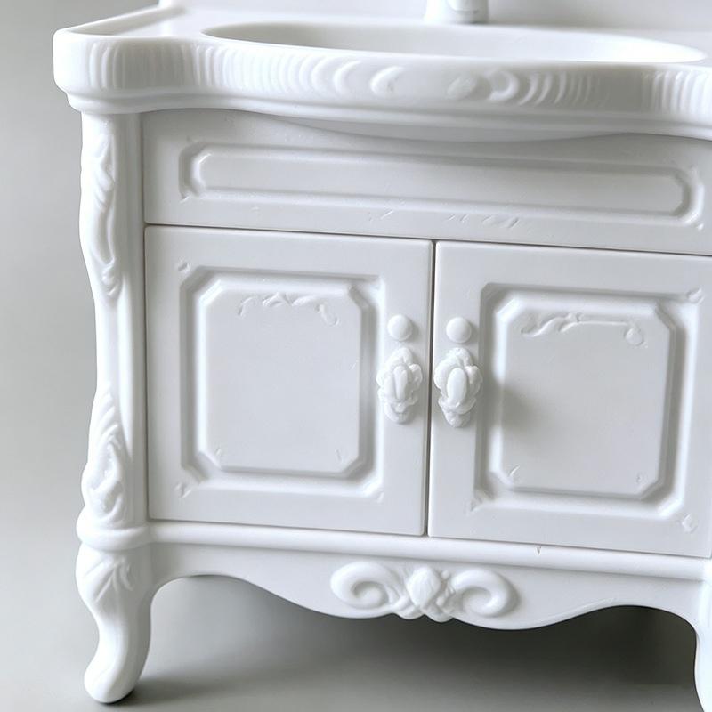1Pcs Doll Home Bathroom Furniture Decor Toy 1/12 Dollhouse Miniature Bathroom Handwashing Platform Model Diy Accessories