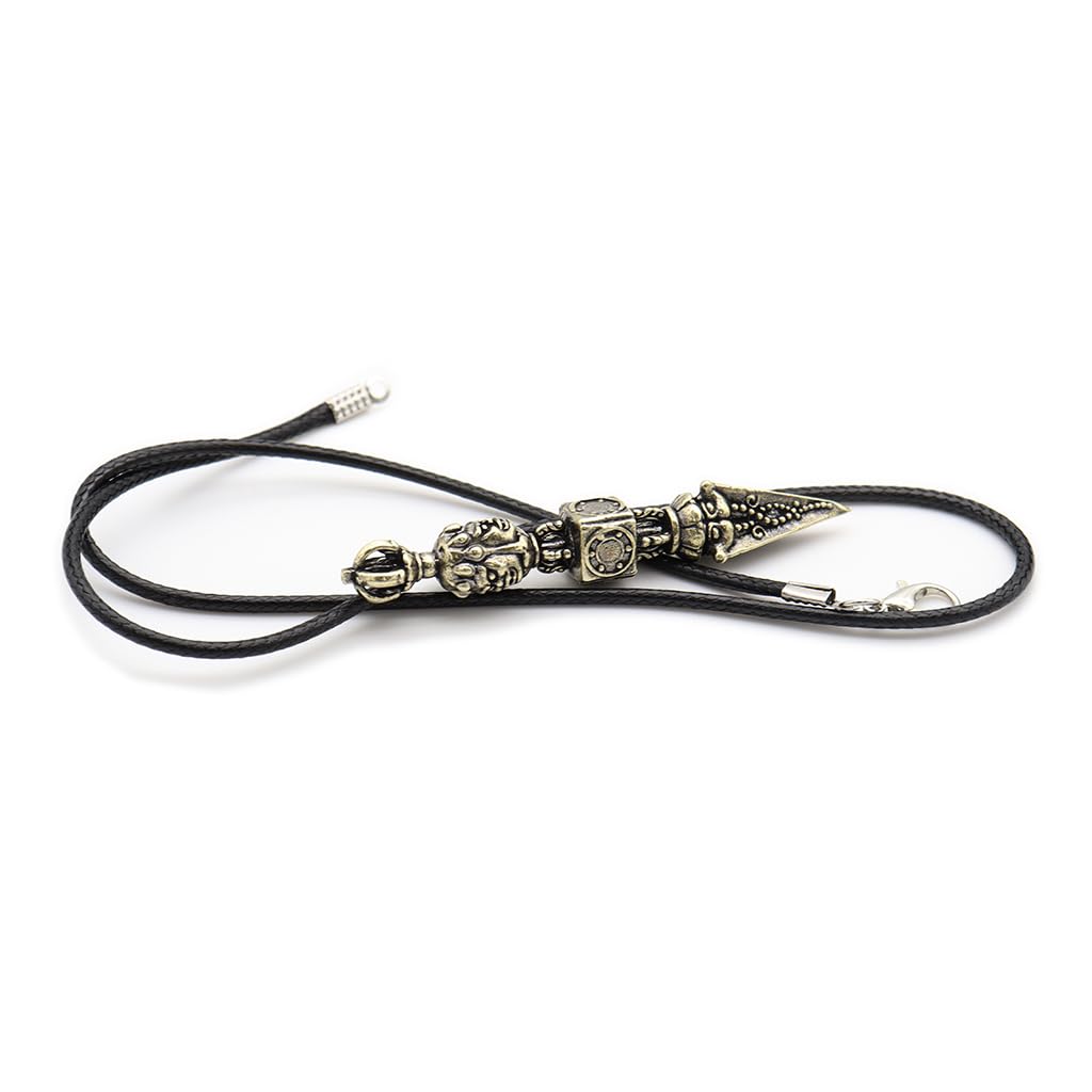 Kuritas besondere Buddha-Statue [Honbutsu] Kupfer Buddha-Altar-Utensil, Mini-Dokko-Vajra, 6,5 cm, dreigesichtige zornige Gottheit, esoterischer Buddhist