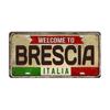 Mfoever Tin Italy License Plates for Wall Art Decoration Metal Tin Signs Vintage Tags Metal Automotive Signs For Cafe Bar Club Garage Pubs