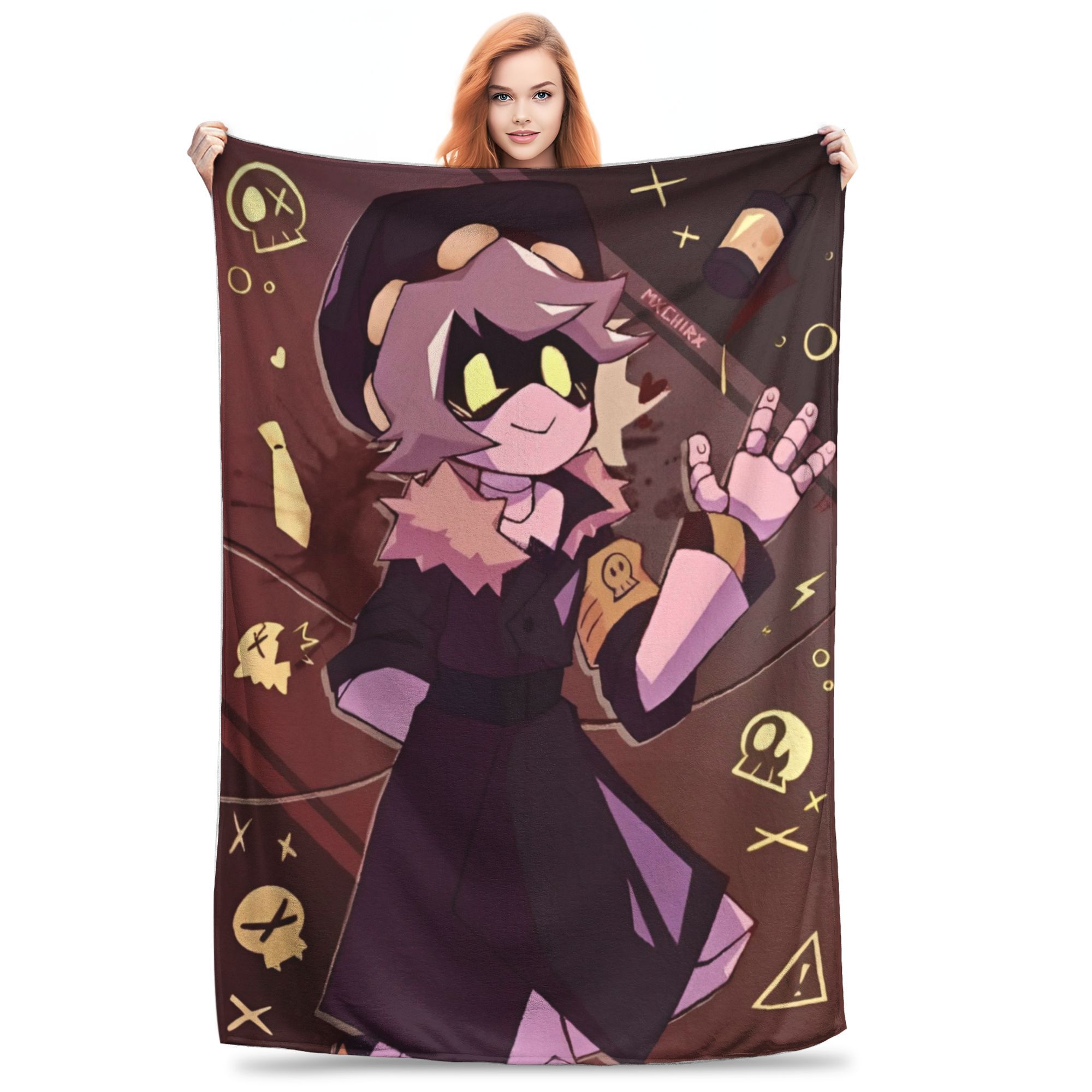 Happy Adults Toys Unisex Murder Drones Blanket Fleece Uzi Doorman Aesthetic Ultra-Soft Throw Blankets For Airplane Travel Bedroom Quilt