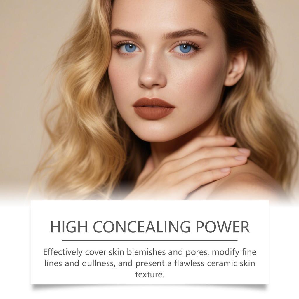 Deep-skin Tone Two-in-one Color-changing Foundation Stick. Lightweight, Moisturizing, Brightens, Nourishes the Skin Matte, Clear, and Luminous Finish