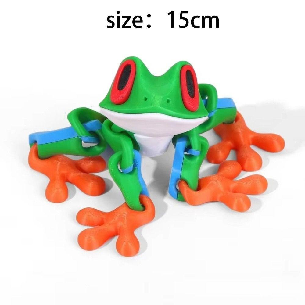 Realistic Magnetic Frog Toy Stress Relief Toys Jointed Jumping Frogs Model 3D Printed Magnet Frog