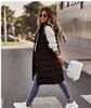 2021Wish European & American Solid Color Hooded Single-Breasted Mid-Length Cotton Vest Slim Cardigan Jacket