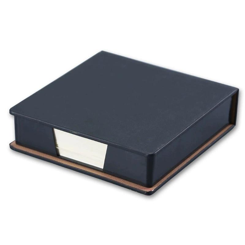 

Коробка для стикеров с блокнотами, диспенсер для записок из ПУ-кожи, настольные принадлежности для студентов, офисных работников чёрный