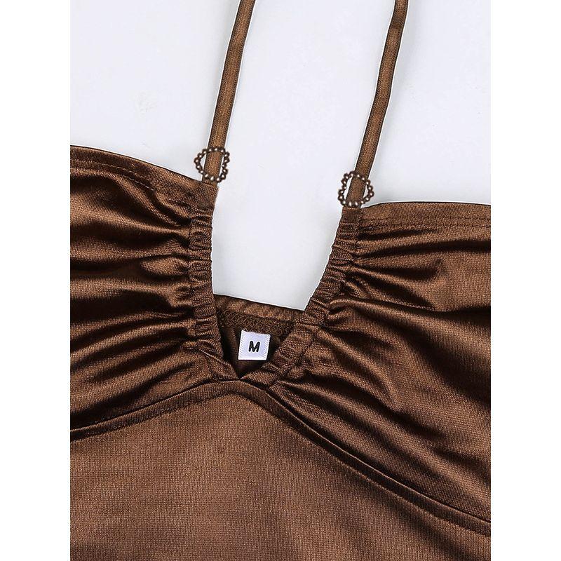 V-neck Cross Neck Strap Small Sling V Neck Cross-Halterneck Lace-up Tube Top Sling