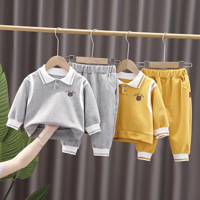 Babyjongen Herfst Truienpak, Kinderkleding, Westerse Stijl, Jongens Lente en Herfst Lange Mouwen Tweedelig Pak