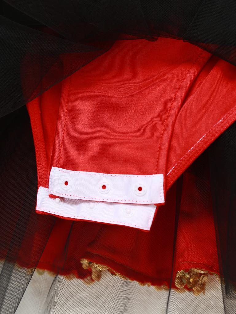 S-XXL Damski Kostium Cyrkowca Body Sukienka Długie Rękawy Frędzle Naszywki na Ramionach Błyszczące Płatki Kostium Cyrkowy Kostium na Halloween