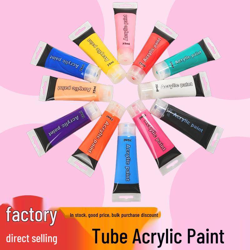 75ml Acrylic Paint for Kids - Suitable for Stone, Wall, Nail, DIY Hand Painting, and More.