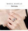 Women's 925 Sterling Silver D Color 1 Carat Moissanite Three-Stone Proposal Ring