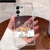 Case For Vivo V25 Pro 5G/V2158 Casing Luxury Cute Love Heart Rabbit Funny Pattern Cover Clear TPU Silicone Soft Shell Phone Case