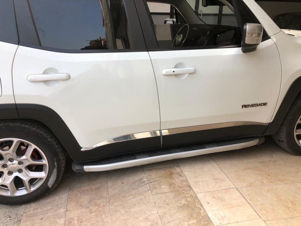 Молдинг дверной (4 шт, нерж) Carmos - Турецкая сталь для Jeep Renegade