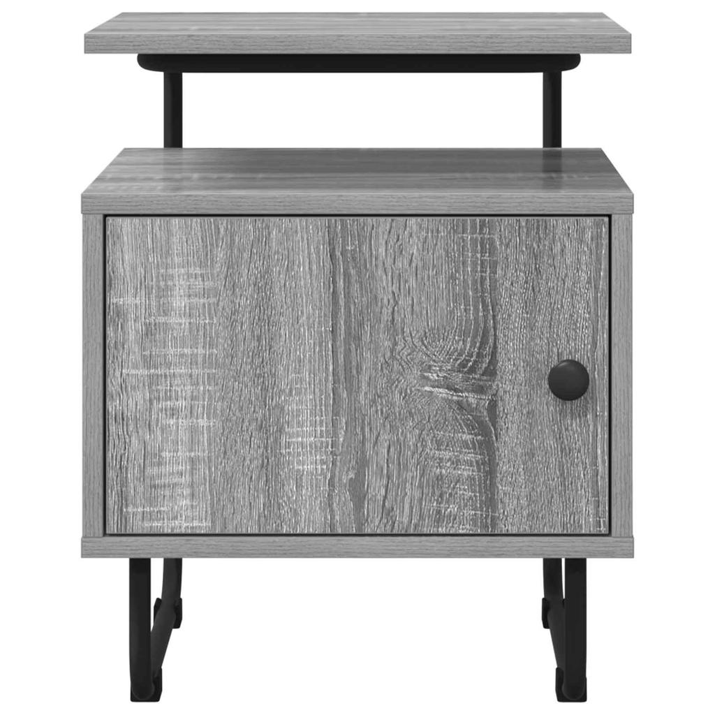 Nightstand 2 Pcs. Grey Sonoma Engineered Wood