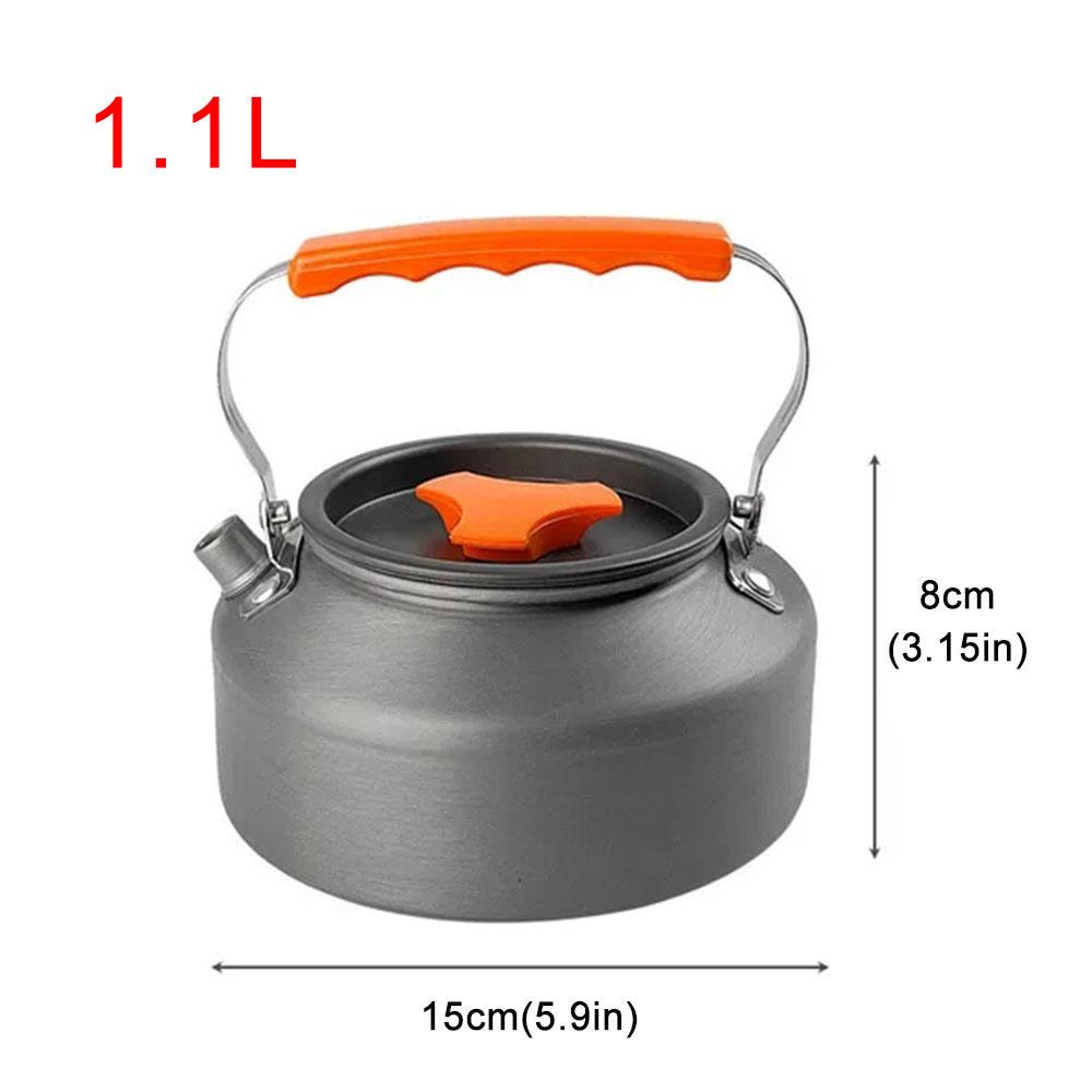 1.1L /1.6L/2L Outdoor Camping Kettle Coffee Tea Pot Portable Lightweight Aluminum Teapot  for Hiking Picnic