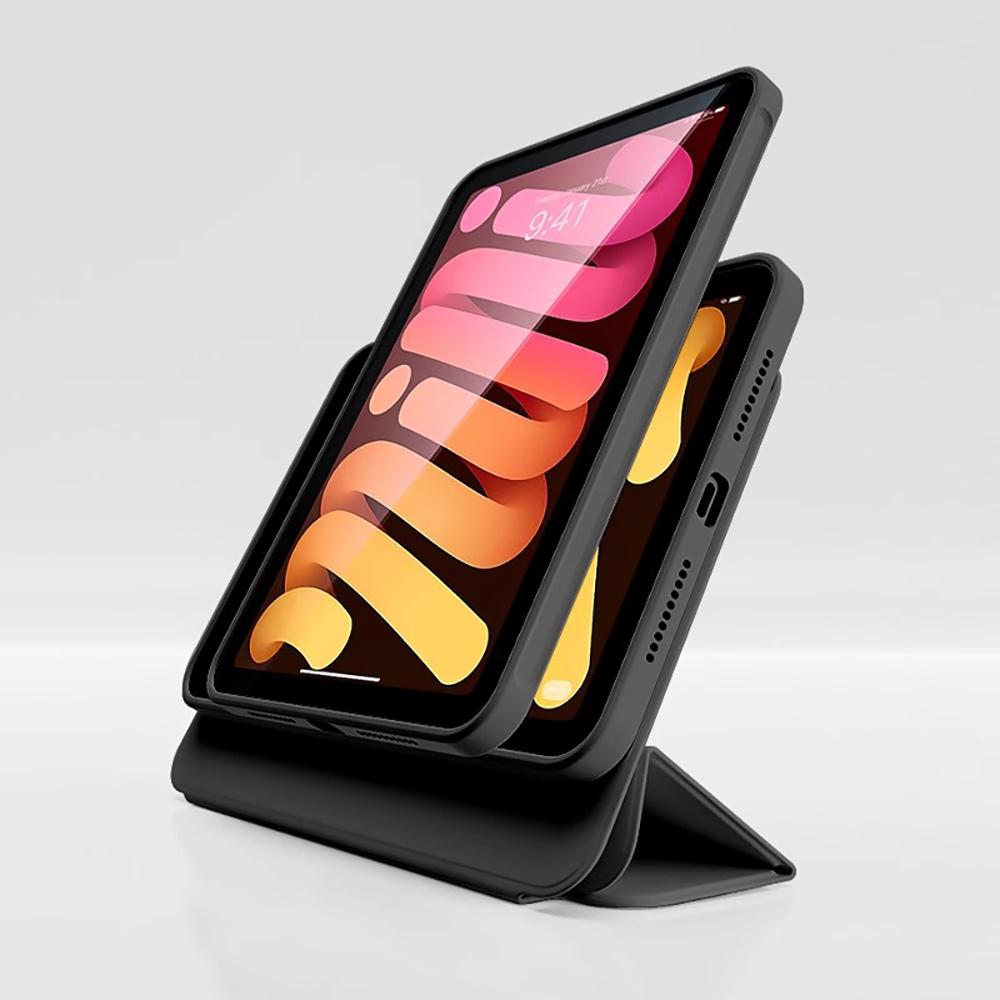 Étui Magnétique Pour iPad Mini A17 Pro Étui pour iPad Mini 7 8.3 pouces Étui pour Tablette Couverture Folio Pliante Intelligente iPad Mini7 A17 Pro noir