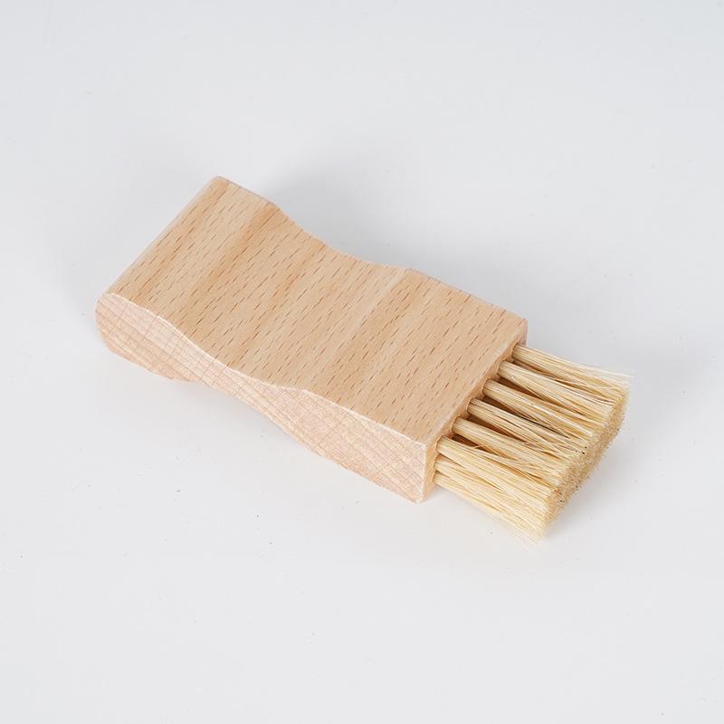 Soft Horsehair Square Shoe Brush for Dusting and Cleaning 8.5cm x 3.2cm x 1.5cm