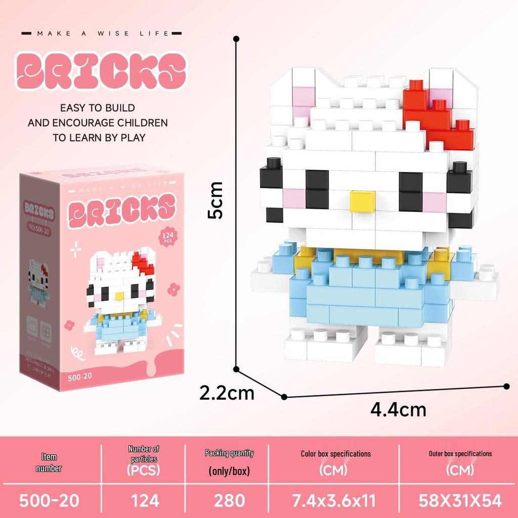 Micro Particle Cartoon Figure Building Blocks for Kids - Assembly Toys & Hanging Ornaments